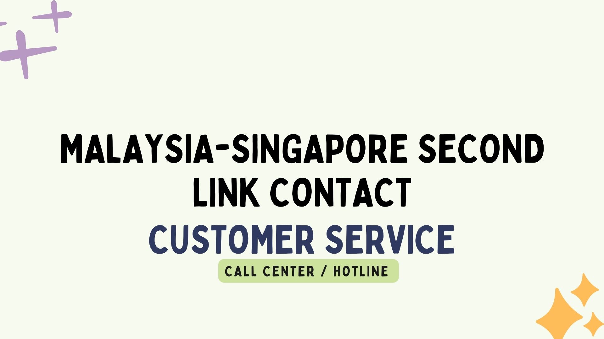 Malaysia Singapore Second Link Contact