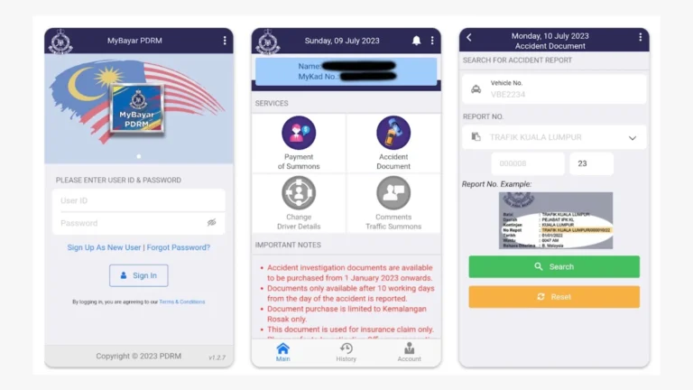 how to pay pdrm policy saman on mybayar saman app