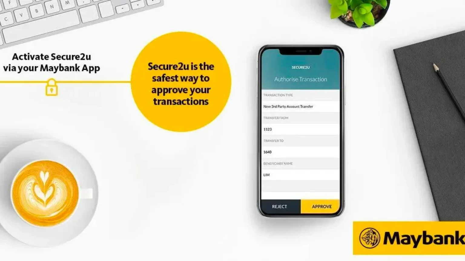 how to activate secure2u through maybanks mae application