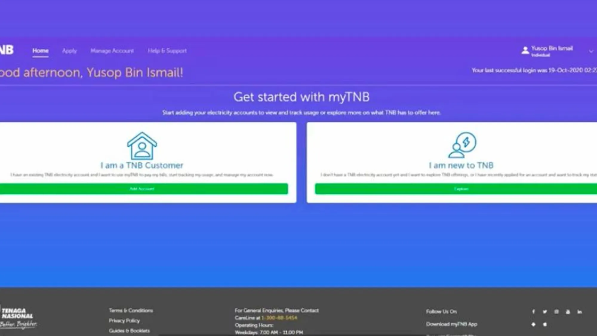 how to register a mytnb account through online portal app